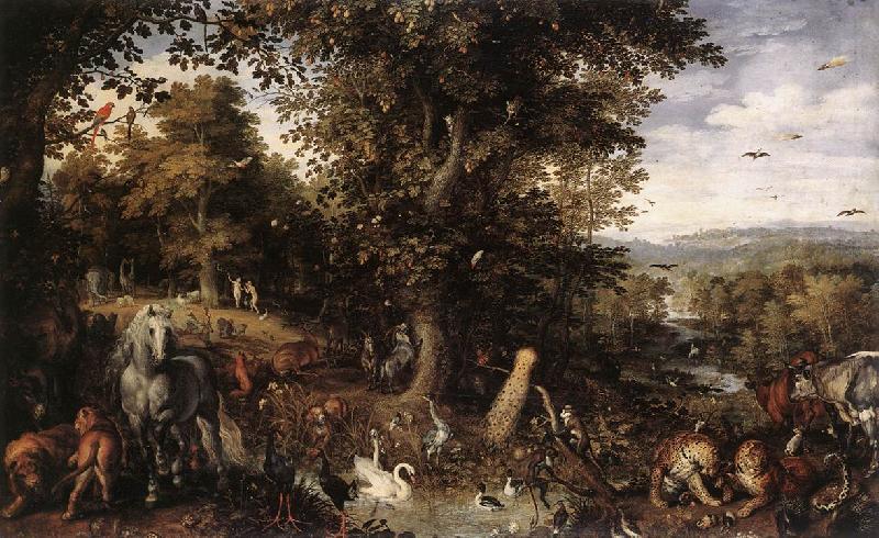 BRUEGHEL, Jan the Elder Garden of Eden fdgd France oil painting art